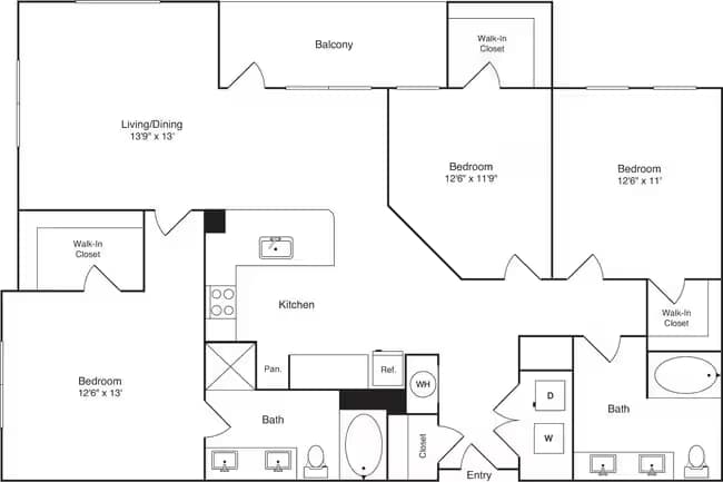 The Parkwood 1-231 floor plan