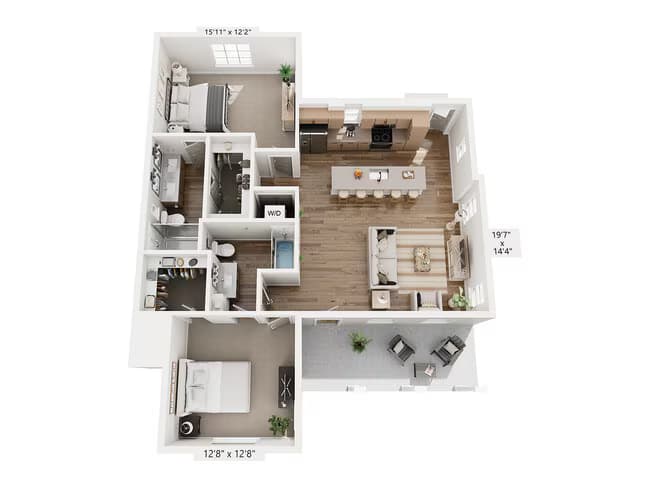 Unit 2-203 2-203 floor plan
