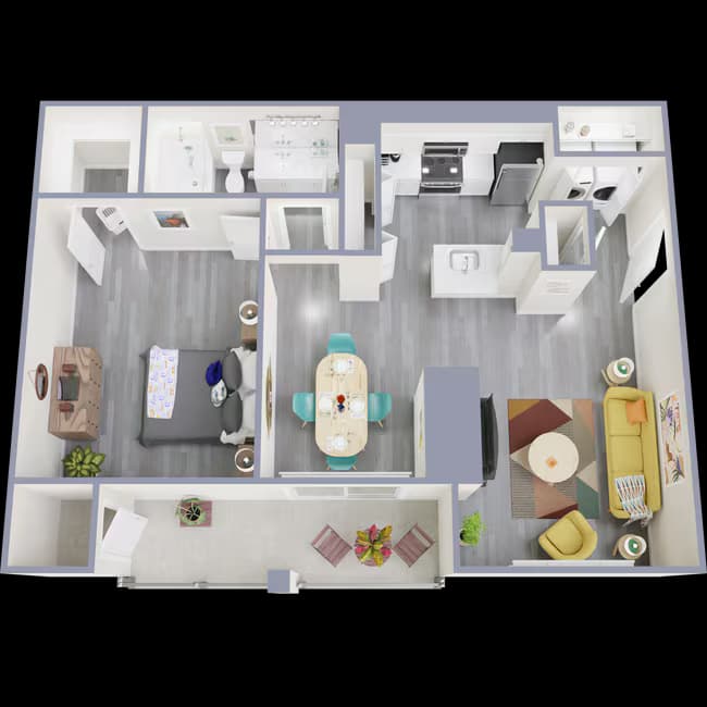 A2 | 1 Bed | 1 Bath | Classic 1425 floor plan