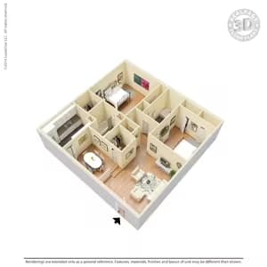 B2 2/2 M220 floor plan
