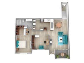 A1H Den Renovated 1427 floor plan