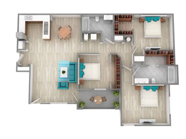 Unit 2115 3418 floor plan