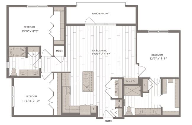 C1 001-1117 floor plan