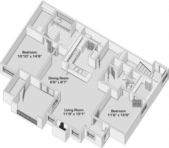 B2 1728 floor plan
