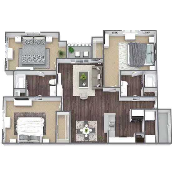 Unit 04107 04107 floor plan