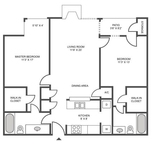 2B Renovation 2 21-2127 floor plan