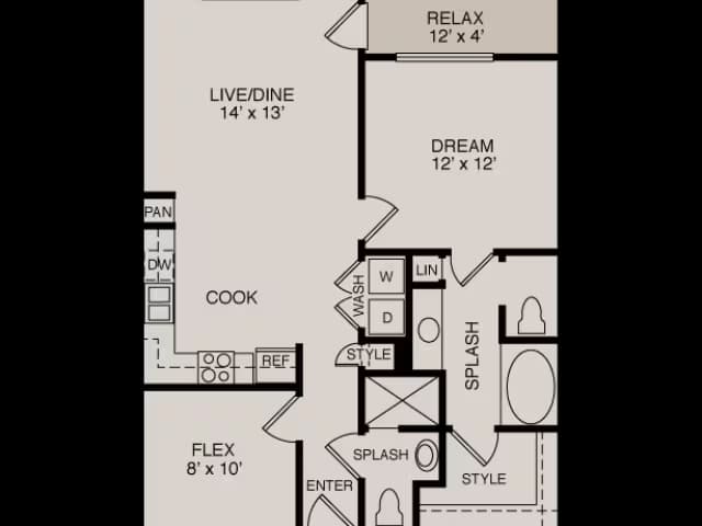 A1 1-2 Study 2229 floor plan