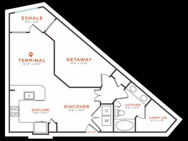Unit CLC4074 CLC3074 floor plan