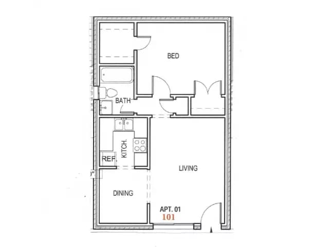 Unit 107 107 floor plan