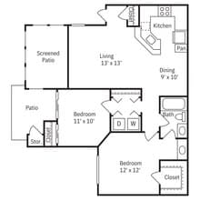 2x1 Morning Glory 0413 floor plan