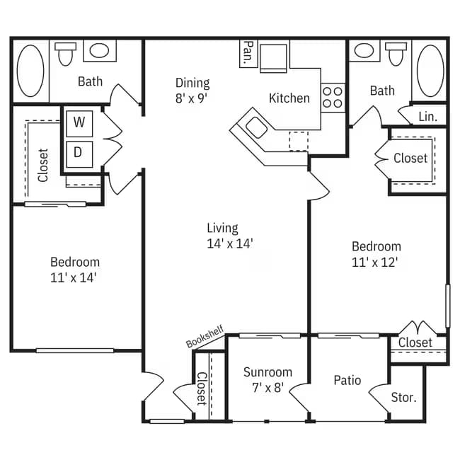 Unit 1208 1208 floor plan