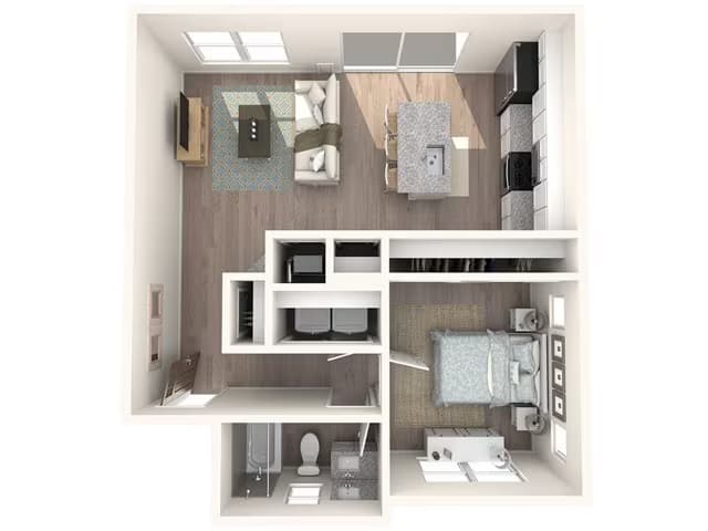 1 Bed • 1 Bath Amavi-2517 AMAVI WAY floor plan