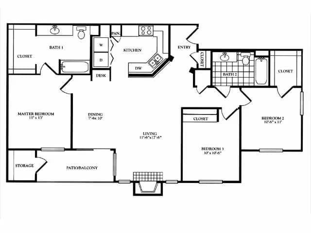 E1 1221 floor plan