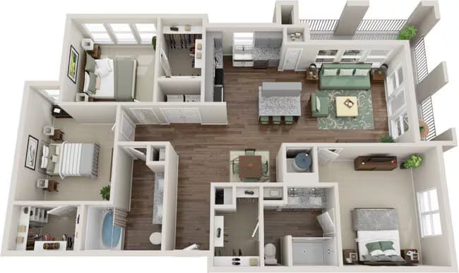 Unit 7302 7212 floor plan