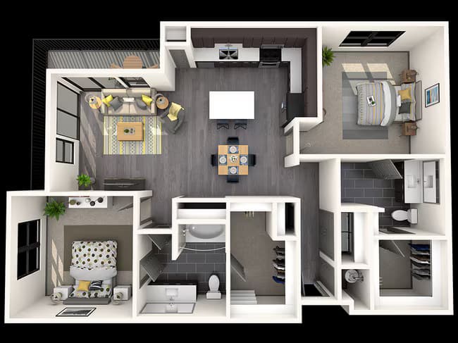 2D 3042 floor plan