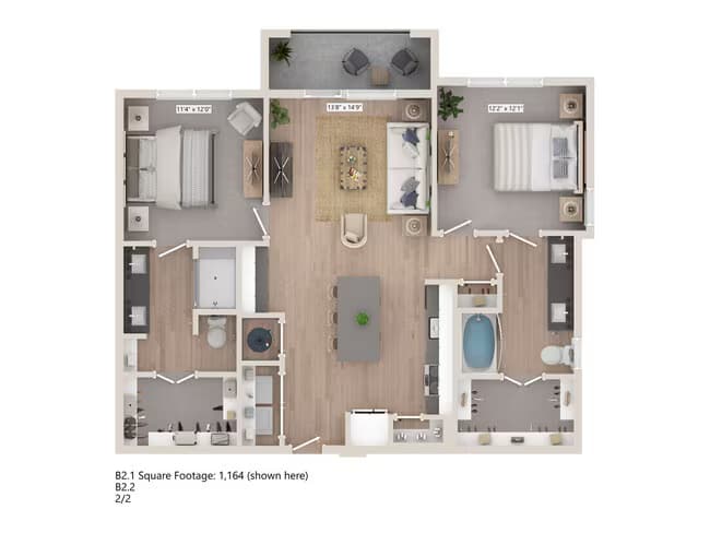 B2.1 3410 floor plan