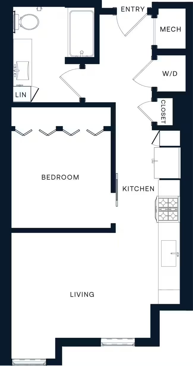 Studio • 1 Bath 312 floor plan