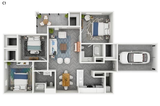 3 Beds • 2 Bath 11-1112 floor plan
