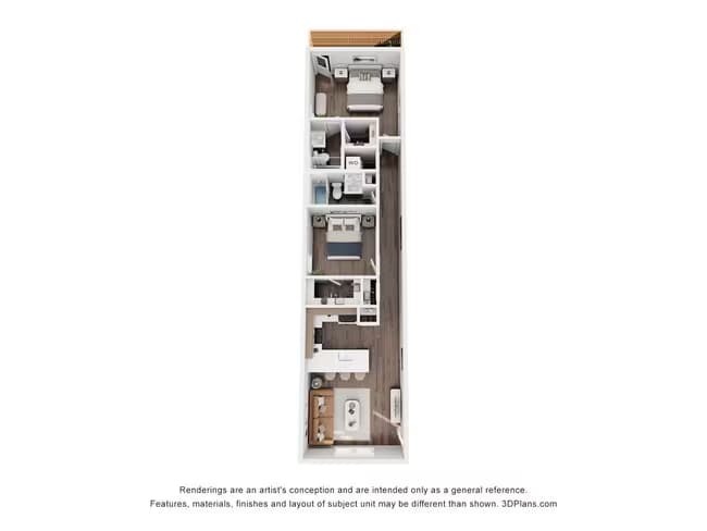 Unit 9902LEF 1257LOG floor plan