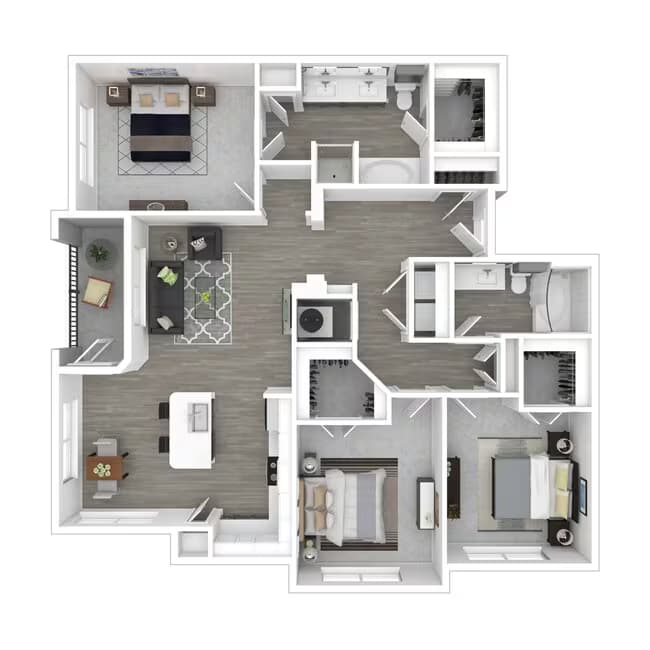 3 Beds • 2 Bath 3107 floor plan