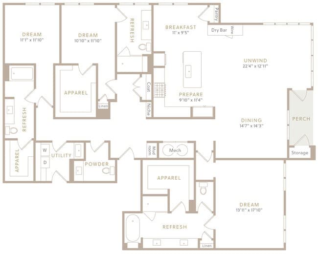 PH9 1302 floor plan
