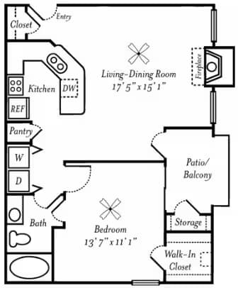 Unit 0832 0732 floor plan