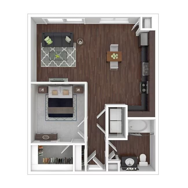 1 Bed • 1 Bath 340S floor plan
