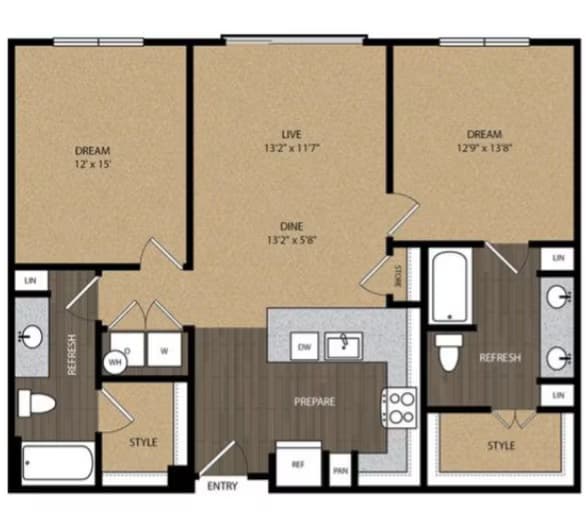 Unit 3157 2136 floor plan