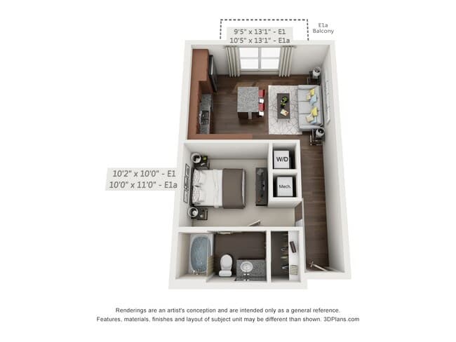 Unit 1334 1517 floor plan
