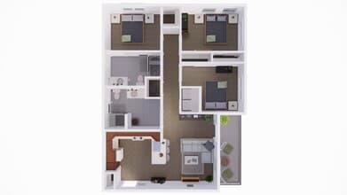 3 Bedroom 2 Bathroom C1 1206 floor plan