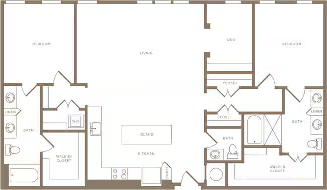 2 Beds • 2 Bath 0606 floor plan