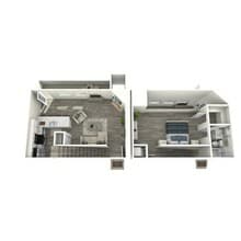 1x1 TH 1914 floor plan