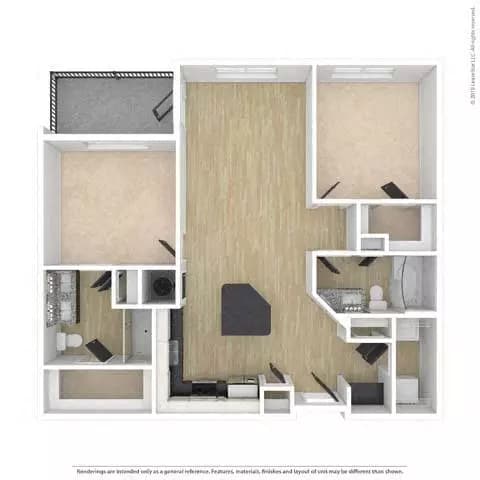 Two-Bedroom (B2) 309 floor plan