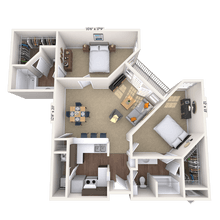 Traditional 2x2 981-1215 SF 202 floor plan