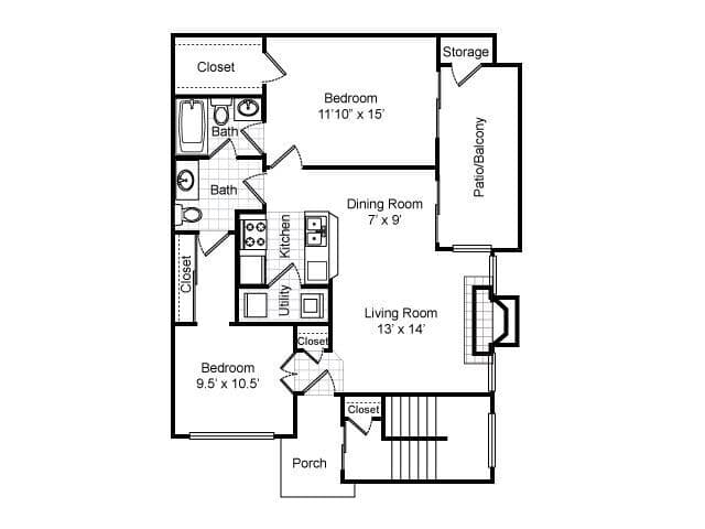 Unit 1405 0105 floor plan