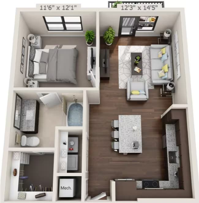 Unit 2206 4306 floor plan