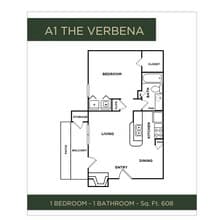 1 Bedroom 1 Bathroom floor plan