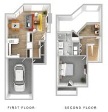 The Augusta 1 Car Garage 8729 floor plan