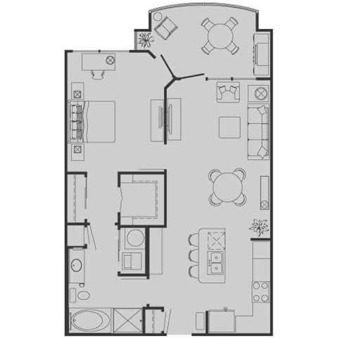 B 203 floor plan