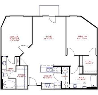 Traditional 2x2 849-1584 SF 4712 floor plan