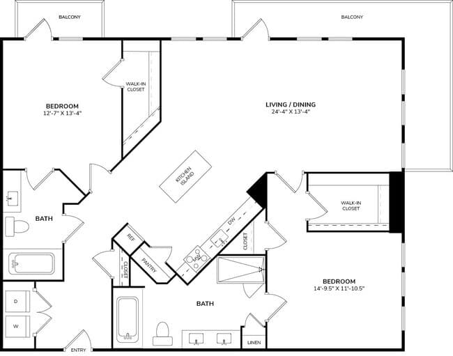 Unit 2227 1217 floor plan