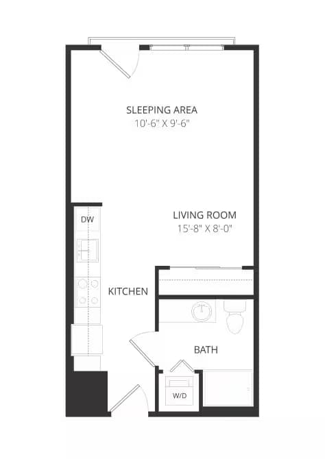 Studio • 1 Bath 247 floor plan