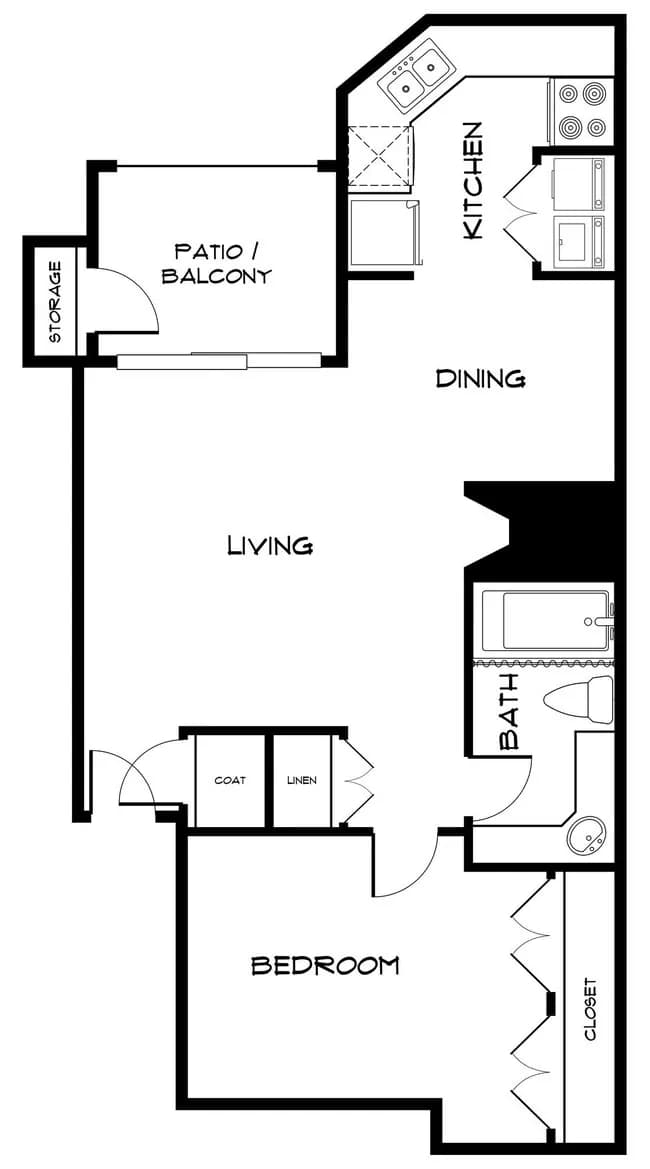 Unit 115 1523 floor plan