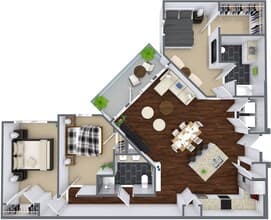 Three Bedrooms/Two Baths 4208 floor plan