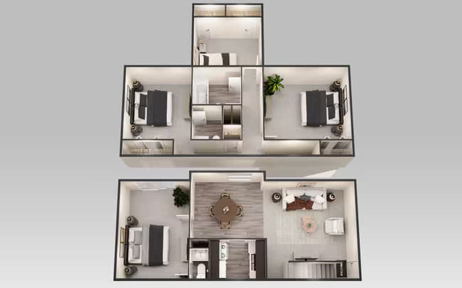 4 Bedroom 2.5 Bath 721 floor plan