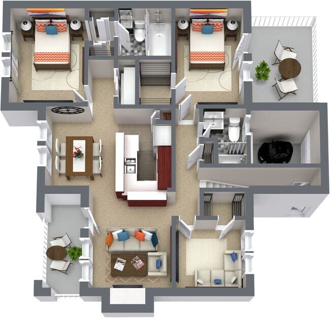 C1 Upgraded 212 floor plan