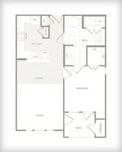 One Bedroom One Bath 6112 floor plan