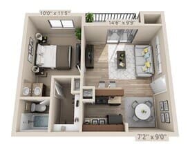 One Bedroom A1ACT CT - 721 floor plan