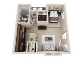 Studio E1AW AW - 0411 floor plan