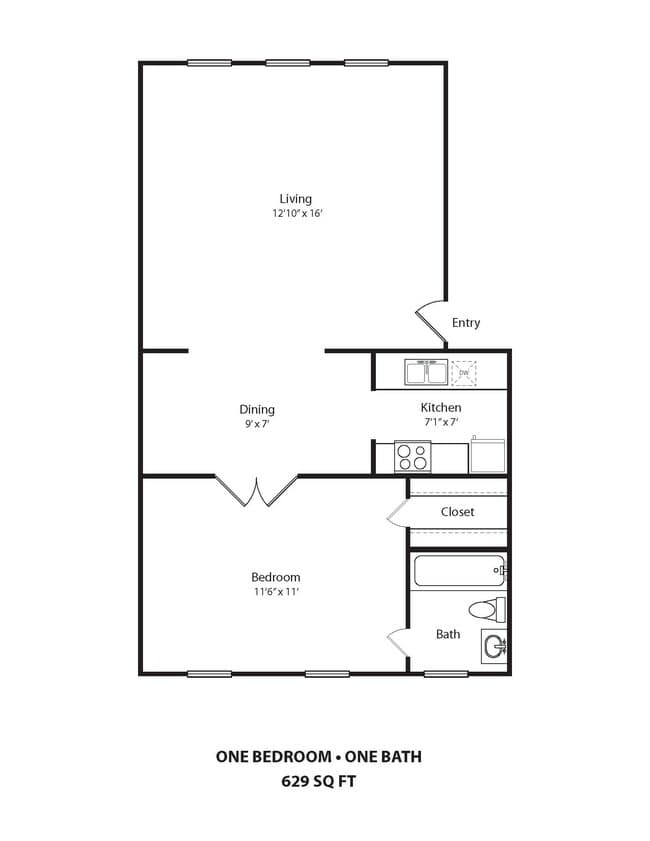 Unit 1424D 1424D floor plan